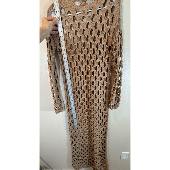 NWOT NA-KD Hole Knitted Maxi Dress Beach Cover-up Women’s Medium - Picture 8 of 11